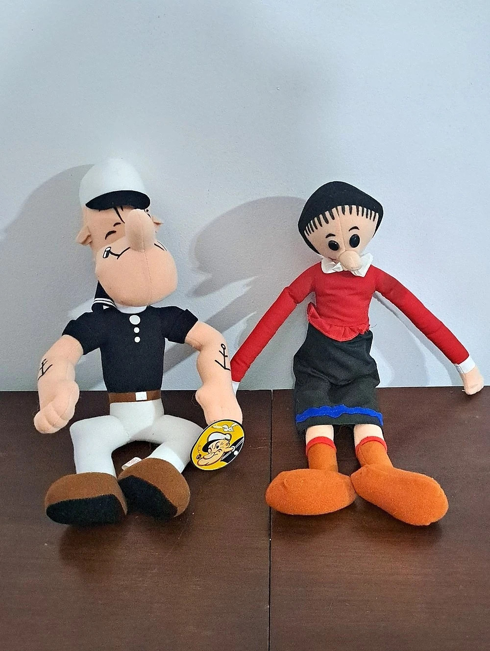 Popeye and Olive Oyl plush dolls Set Black & Red
